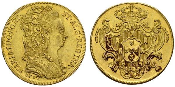 4 Escudo Kingdom of Portugal (1139-1910) Gold Maria I of Portugal (1734-1816)