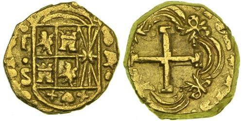 4 Escudo New Kingdom of Granada (1549 - 1739) Gold Philip V of Spain(1683-1746)