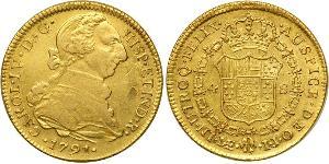 4 Escudo Peru Gold Charles IV of Spain (1748-1819)