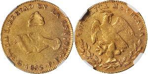 4 Escudo Second Federal Republic of Mexico (1846 - 1863) Gold 