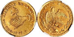 4 Escudo Second Federal Republic of Mexico (1846 - 1863) Gold 