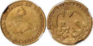 4 Escudo Second Federal Republic of Mexico (1846 - 1863) Gold 