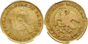 4 Escudo Second Federal Republic of Mexico (1846 - 1863) Gold 