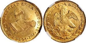 4 Escudo Second Federal Republic of Mexico (1846 - 1863) Gold 