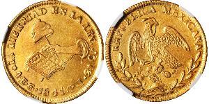 4 Escudo Second Federal Republic of Mexico (1846 - 1863) Gold 