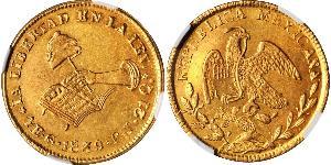 4 Escudo Second Federal Republic of Mexico (1846 - 1863) Gold 