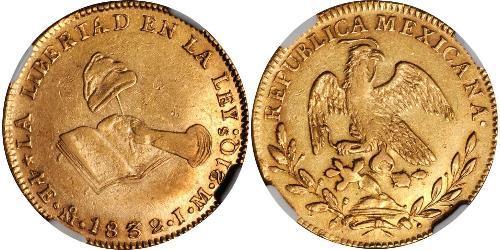 4 Escudo Second Federal Republic of Mexico (1846 - 1863) Gold 