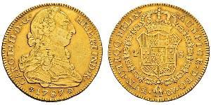 4 Escudo Spanisches Kolonialreich (1700 - 1808) Gold Karl III. von Spanien (1716 -1788)