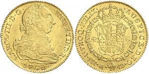 4 Escudo Spanisches Kolonialreich (1700 - 1808) Gold Karl III. von Spanien (1716 -1788)