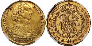 4 Escudo Spanish Empire (1700 - 1808) Gold Charles III of Spain (1716 -1788)