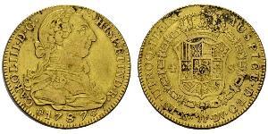 4 Escudo Spanish Empire (1700 - 1808) Gold Charles III of Spain (1716 -1788)