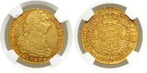 4 Escudo Spanish Empire (1700 - 1808) Gold Charles III of Spain (1716 -1788)