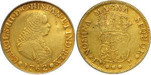 4 Escudo Viceroyalty of New Granada (1717 - 1819) Gold Charles III of Spain (1716 -1788)