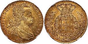 4 Escudo Royaume de Portugal (1139-1910) Or Jean VI de Portugal (1767-1826)