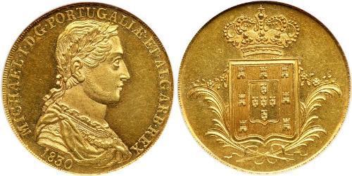 4 Escudo Royaume de Portugal (1139-1910) Or Michel Ier de Portugal (1802-1866)