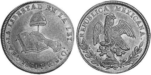 4 Escudo Estados Unidos Mexicanos (1846 - 1863) Oro 