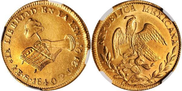 4 Escudo Estados Unidos Mexicanos (1846 - 1863) Oro 