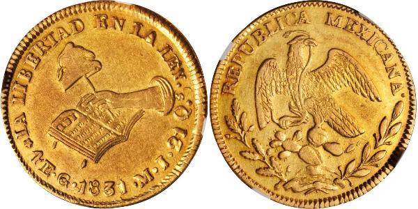 4 Escudo Estados Unidos Mexicanos (1846 - 1863) Oro 