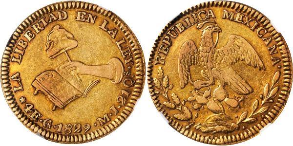 4 Escudo Estados Unidos Mexicanos (1846 - 1863) Oro 
