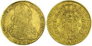 4 Escudo Imperio español (1700 - 1808) Oro Carlos IV de España (1748-1819)