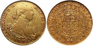 4 Escudo Impero spagnolo (1700 - 1808) Oro Carlo IV di Spagna (1748-1819)