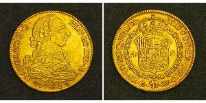 4 Escudo Impero spagnolo (1700 - 1808) Oro Carlo III di Spagna (1716 -1788)