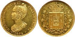 4 Escudo Regno del Portogallo (1139-1910) Oro Maria II del Portogallo (1819-1853)
