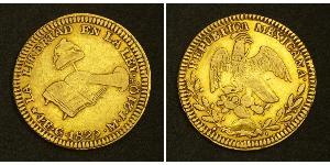 4 Escudo Second Federal Republic of Mexico (1846 - 1863) Oro 