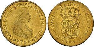 4 Escudo Vicereame della Nuova Granada (1717 - 1819) Oro Carlo III di Spagna (1716 -1788)