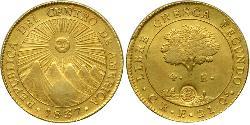 4 Escudo 中美洲联邦共和国 (1823 - 1838) / Costa Rica 金 