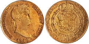 4 Escudo Kingdom of Spain (1814 - 1873) 金 费尔南多七世 (1784 - 1833)