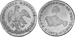 4 Escudo Second Federal Republic of Mexico (1846 - 1863) 金 