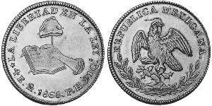 4 Escudo Second Federal Republic of Mexico (1846 - 1863) 金 