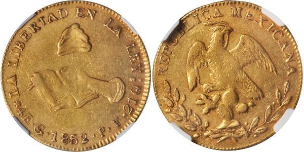 4 Escudo Second Federal Republic of Mexico (1846 - 1863) 金 