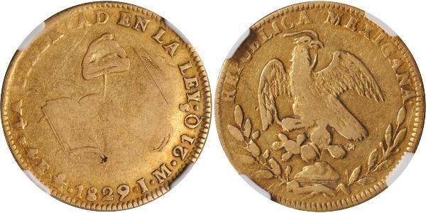 4 Escudo Second Federal Republic of Mexico (1846 - 1863) 金 