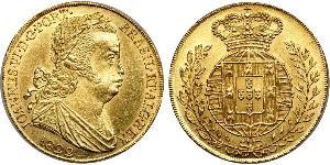 4 Escudo 葡萄牙王國 (1139 - 1910) 金 若昂六世 (1767 - 1826)