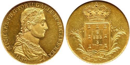 4 Escudo 葡萄牙王國 (1139 - 1910) 金 Miguel of Portugal (1802-1866)