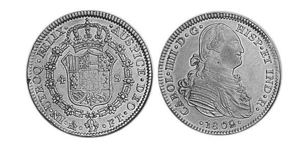 4 Escudo 西班牙帝國 金 卡洛斯四世 (1748-1819)