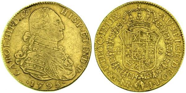 4 Escudo 西班牙帝國 金 卡洛斯四世 (1748-1819)