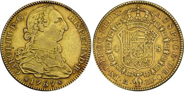 4 Escudo 西班牙帝國 金 卡洛斯三世 (西班牙) (1716 -1788)