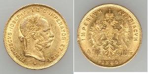 4 Florin Autriche-Hongrie (1867-1918) Or Franz Joseph I (1830 - 1916)