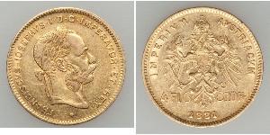4 Florin Impero austro-ungarico (1867-1918) Oro Franz Joseph I (1830 - 1916)