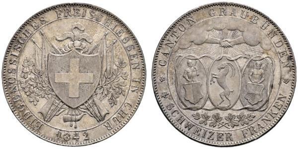 4 Franc Suisse Argent 