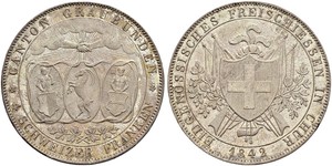 4 Franc Svizzera Argento 