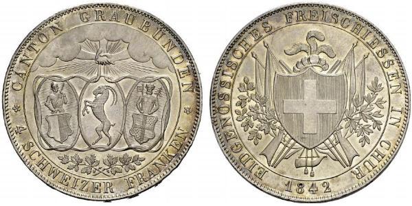 4 Franc Svizzera Argento 