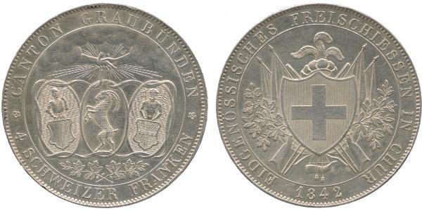 4 Franc Svizzera Argento 