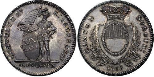4 Franc Suiza Plata 