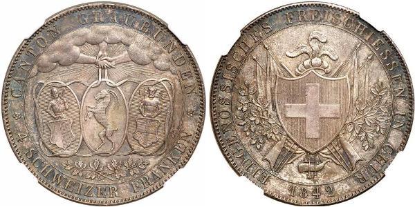 4 Franc Suiza Plata 