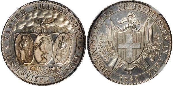 4 Franc Suiza Plata 