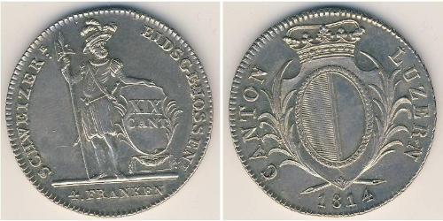 4 Franc Schweiz Silber 